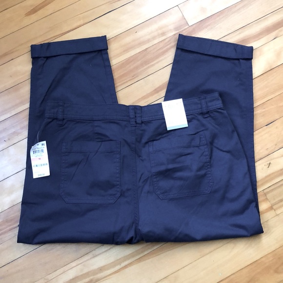 Style & Co Navy Blue Mid Rise Capris Size 10 NWT - Picture 2 of 8